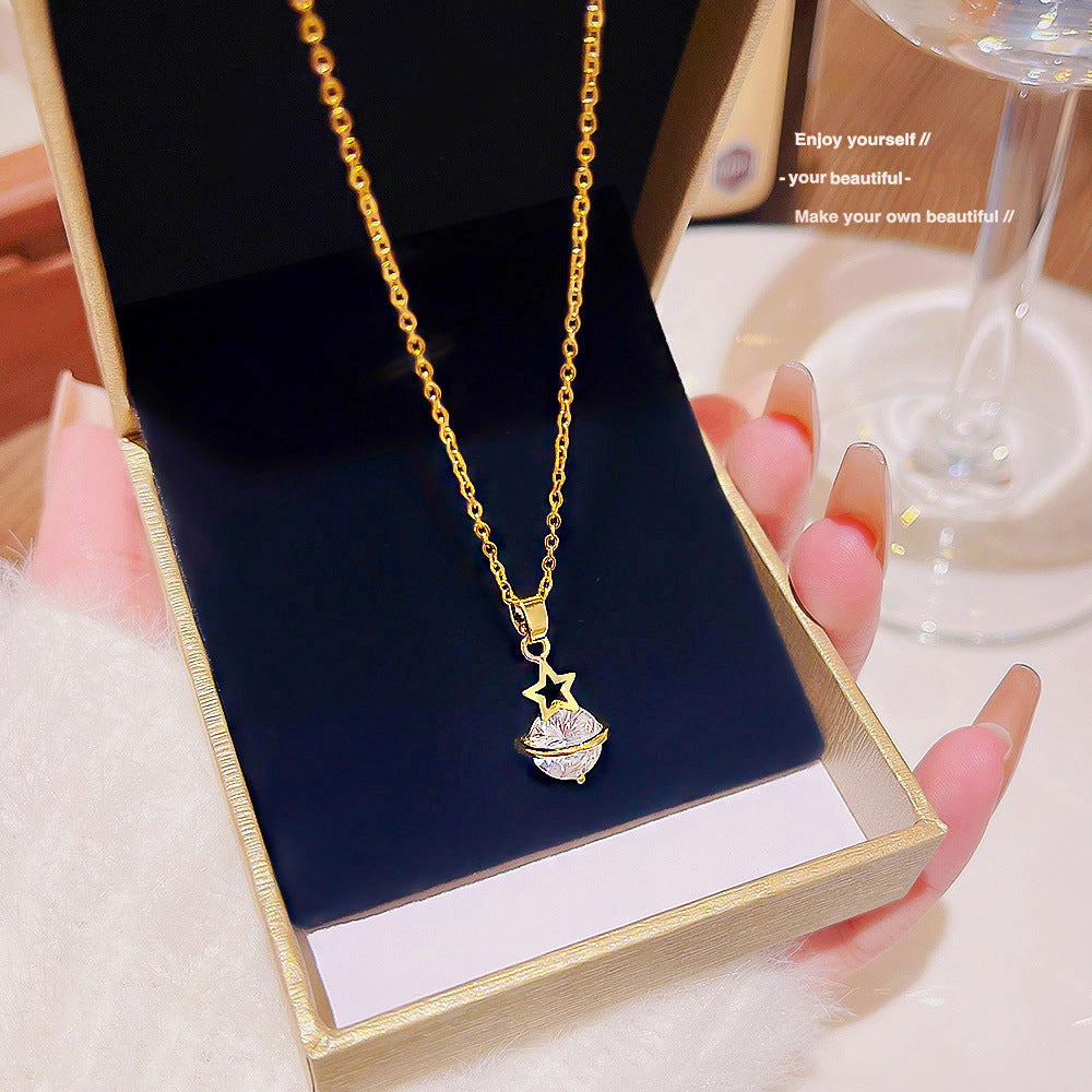 Fashion Titanium Steel Necklace - Light Luxury Design with Advanced Sense for Unique Style CJ
