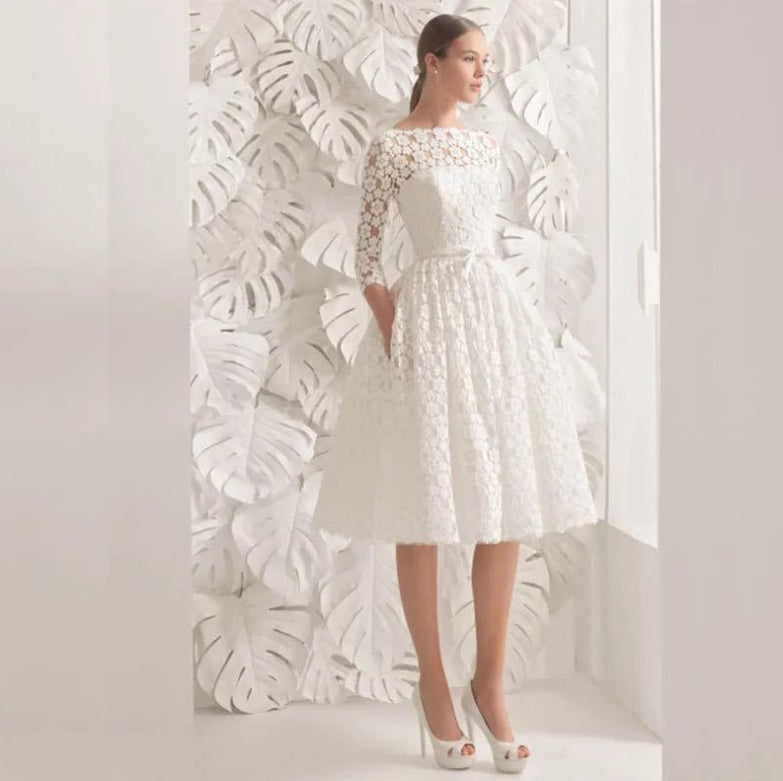 Spring new women's party ladies small  sleeves popular white dress summer dress A&S Collection