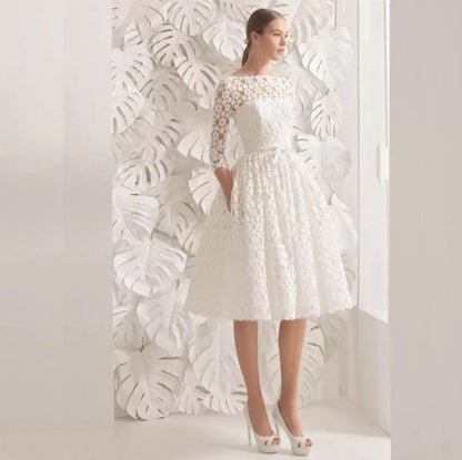 Spring new women's party ladies small  sleeves popular white dress summer dress A&S Collection