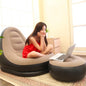 Inflatable lazy armchair PVC flocked folding sofa with pull-on lunch chaise longue set A&S Collection