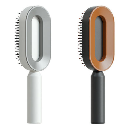 Self Cleaning Hair Brush For Women One-key Cleaning Hair Loss Airbag Massage Scalp Comb Anti-Static Hairbrush CJ