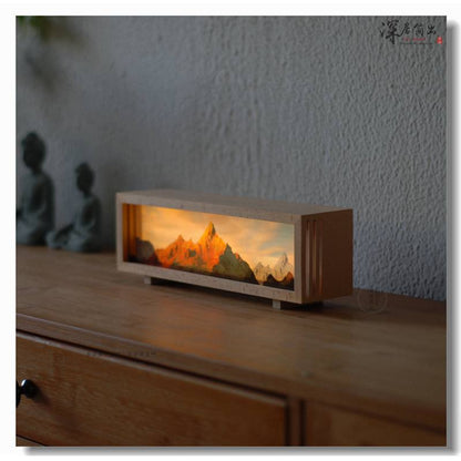 Sunshine Jhan night light Meri Snow Mountain cultural and creative desktop atmosphere light Qianlijiangshan charging pat light Hypersku