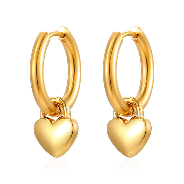Titanium steel love round line earrings stainless steel earrings  version fashion simple earbone le sales A&S Collection