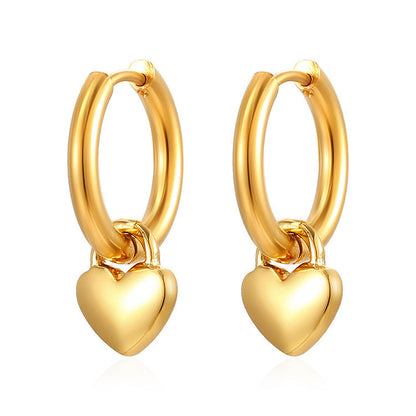 Titanium steel love round line earrings stainless steel earrings  version fashion simple earbone le sales A&S Collection