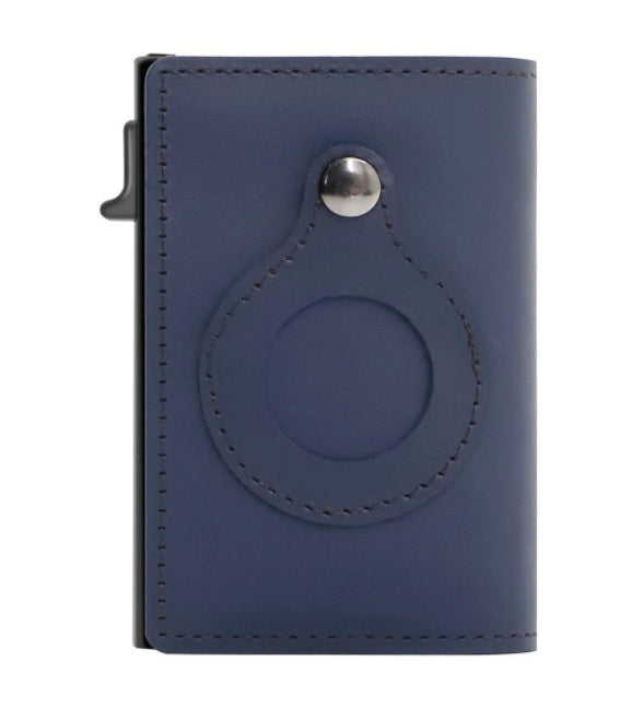 AirTag Wallet Anti Theft Bullet Card Bag Multi-functional Rfid Card Holder Men's Leather Slim Wallets For Airtag Air Tag A&S Collection