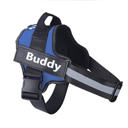 Personalized Dog Harness NO PULL Reflective Breathable Adjustable Pet Harness Vest For Small Large Dog Custom Patch Pet Supplies A&S Collection