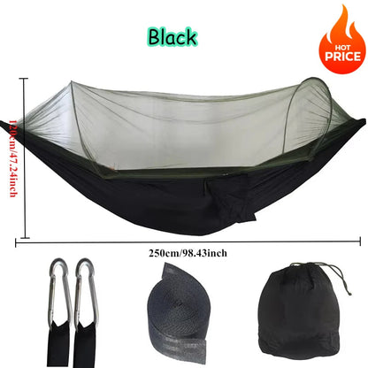 2 Person Outdoor Camping Hammock with Mosquito Net Portable Comfortable Sleeping Tent Hammock Outdoor Furniture Bed A&S Collection
