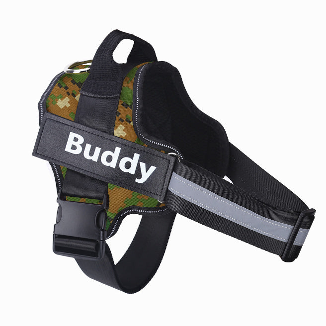 Personalized Dog Harness NO PULL Reflective Breathable Adjustable Pet Harness Vest For Small Large Dog Custom Patch Pet Supplies A&S Collection