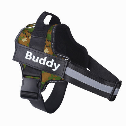 Personalized Dog Harness NO PULL Reflective Breathable Adjustable Pet Harness Vest For Small Large Dog Custom Patch Pet Supplies A&S Collection