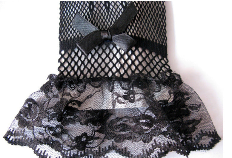 1 pair Knitted stretch mesh gloves A&S Collection