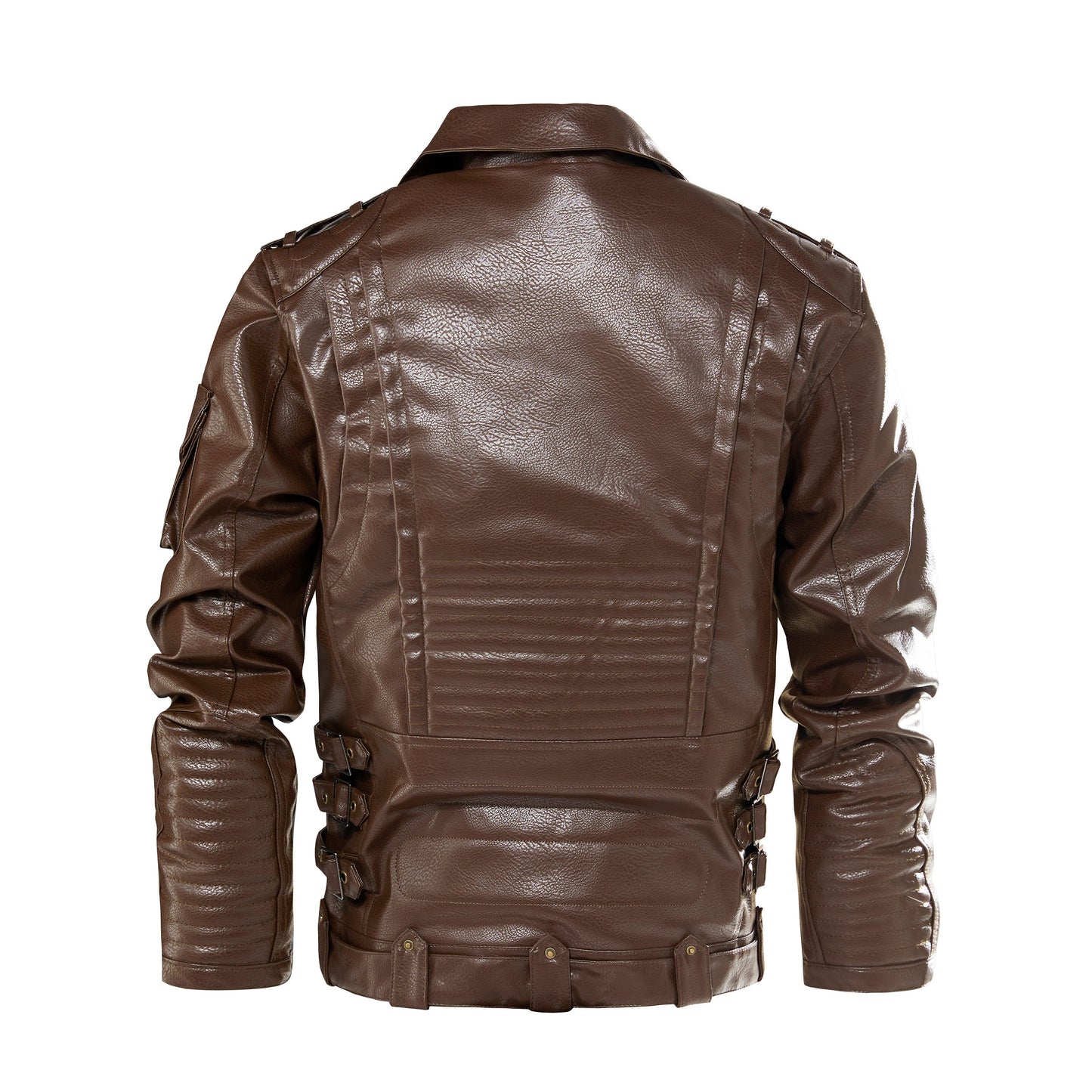 Motorcycle Leather Jacket, Punk Style PU Jacket A&S Collection