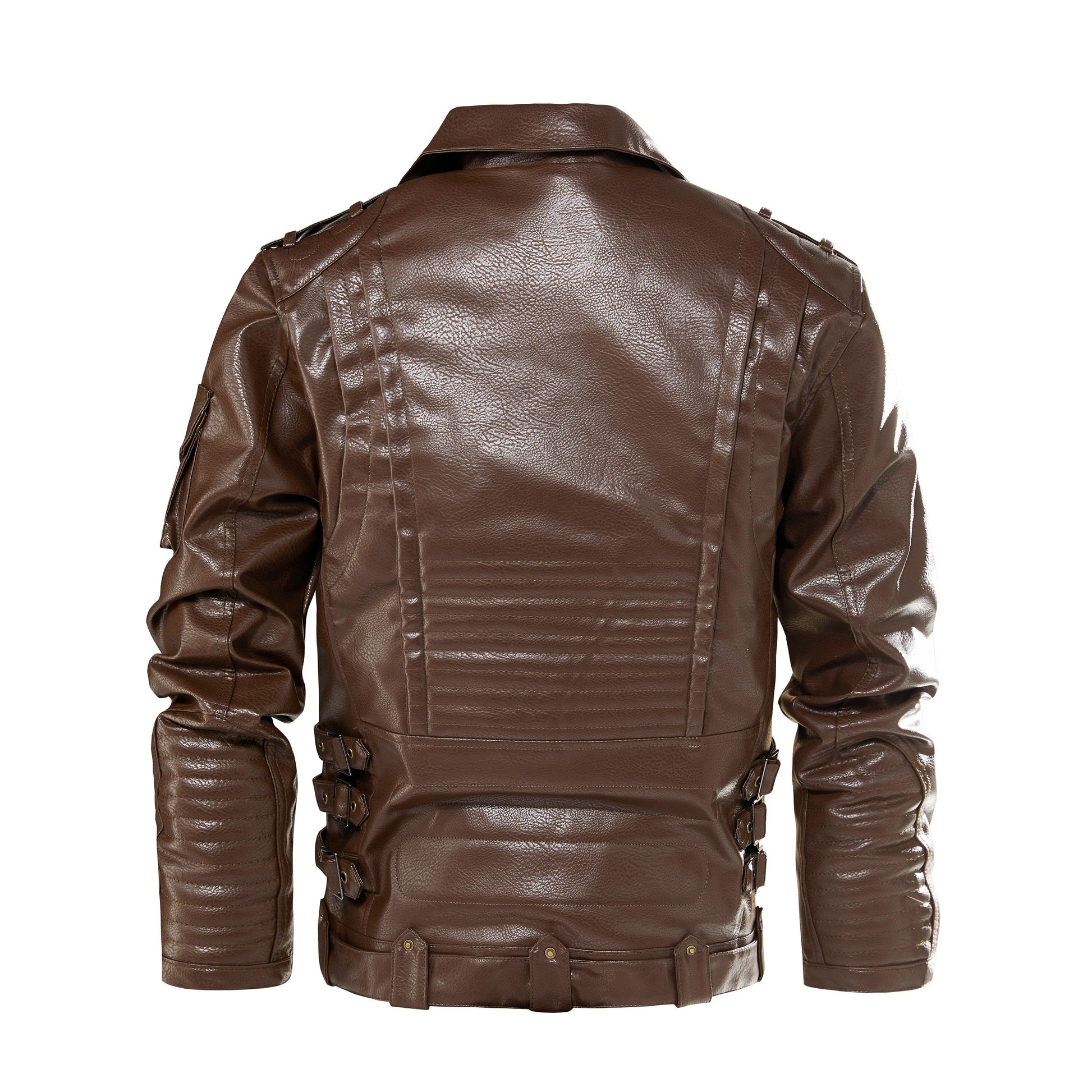 Motorcycle Leather Jacket, Punk Style PU Jacket A&S Collection