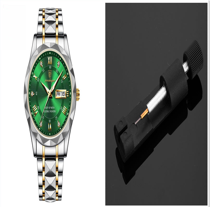 Men's Waterproof Double Calendar Luminous Quartz Watch A&S Collection