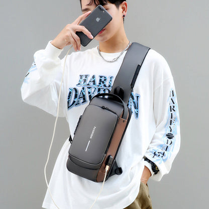 Motorcycle Chest Bag Password Anti-theft Men's Fashion A&S Collection