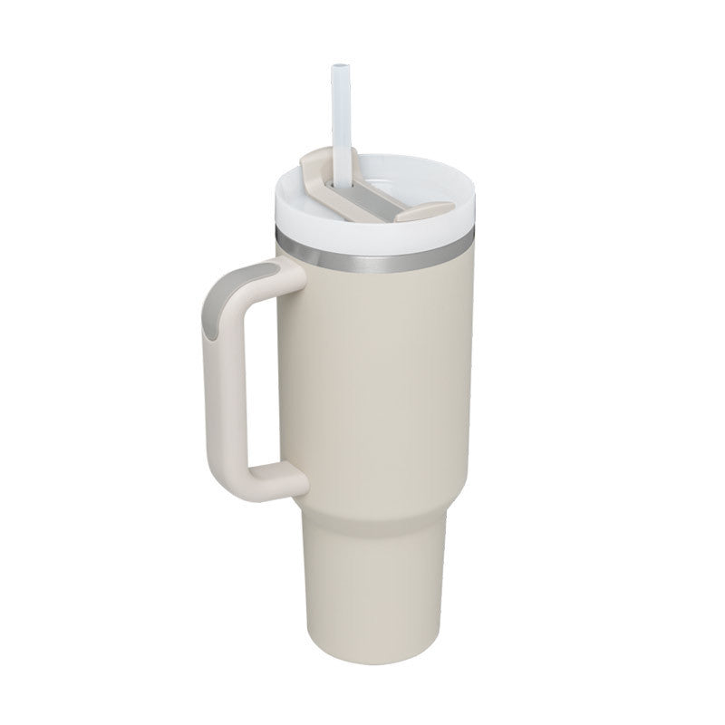 40 Oz Tumbler With Handle Straw Insulated, Stainless Steel Spill Proof Vacuum Coffee Cup Tumbler With Lid Tapered Mug Gifts For Valentine Lover Suitable For Car Gym Office Travel A&S Collection