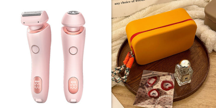 2 In 1 Hair Removal Epilator USB Rechargeable Trimmer Women Body Razor Face Leg Armpit Bikini Hand Pubic Shaver Hair Remover A&S Collection