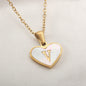 26 Letter Heart-shaped Necklace White Shell Love Clavicle Chain Fashion Personalized Necklace For Women Jewelry Valentine's Day A&S Collection