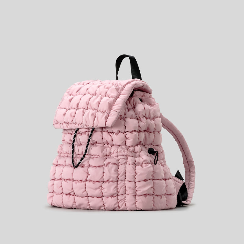 Stylish ruffled cloud backpack: spacious, perfect for winter travel and students A&S Collection