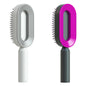 Self Cleaning Hair Brush For Women One-key Cleaning Hair Loss Airbag Massage Scalp Comb Anti-Static Hairbrush CJ