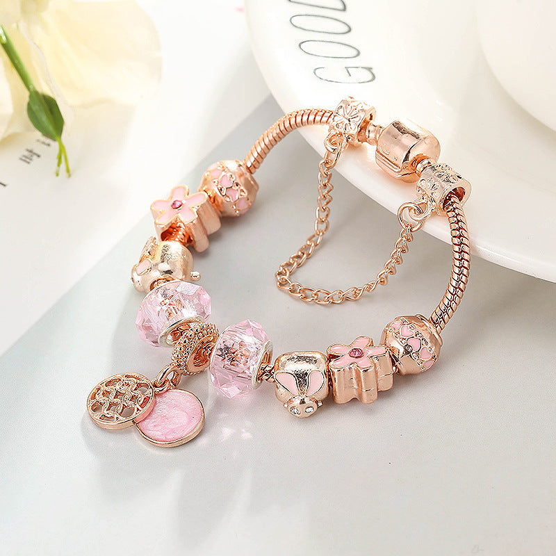 Fashion Love Geometric Rose Gold Bracelet Women's Jewelry A&S Collection