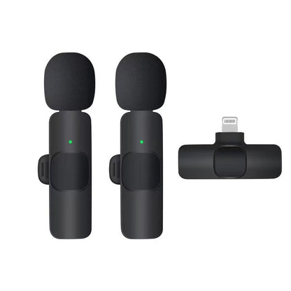 Dual Wireless Lavalier Microphone - Perfect for Outdoor Use with Crystal-Clear Audio CJ