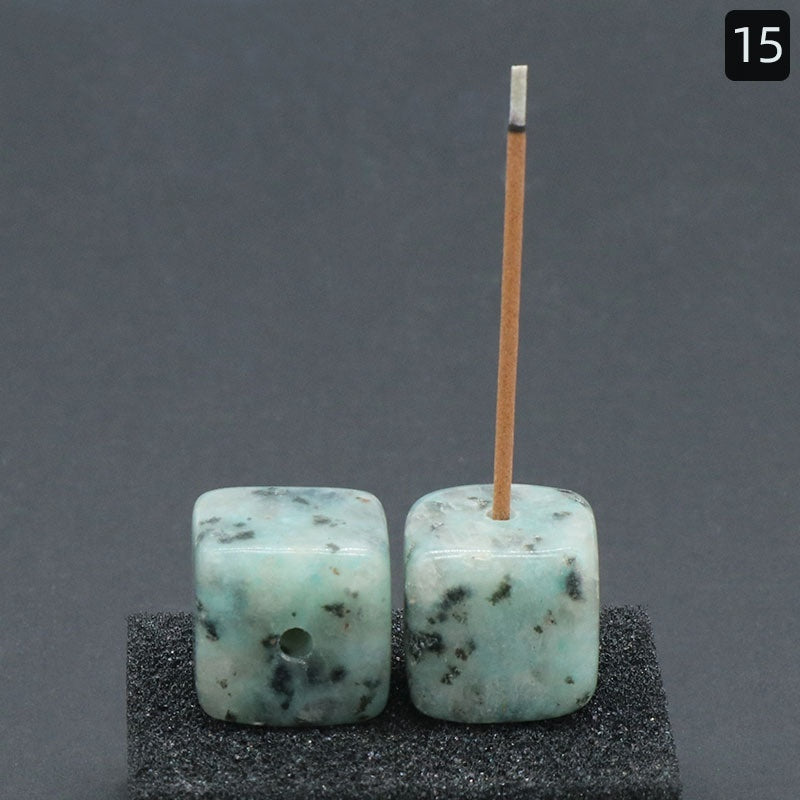 Exquisite crystal agate incense holders—add elegance to any space. CJ