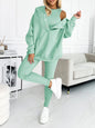 3pcs Women's Sports Suit Loose Hooded Pockets Sweatshirt And Vest And Slim Trousers A&S Collection