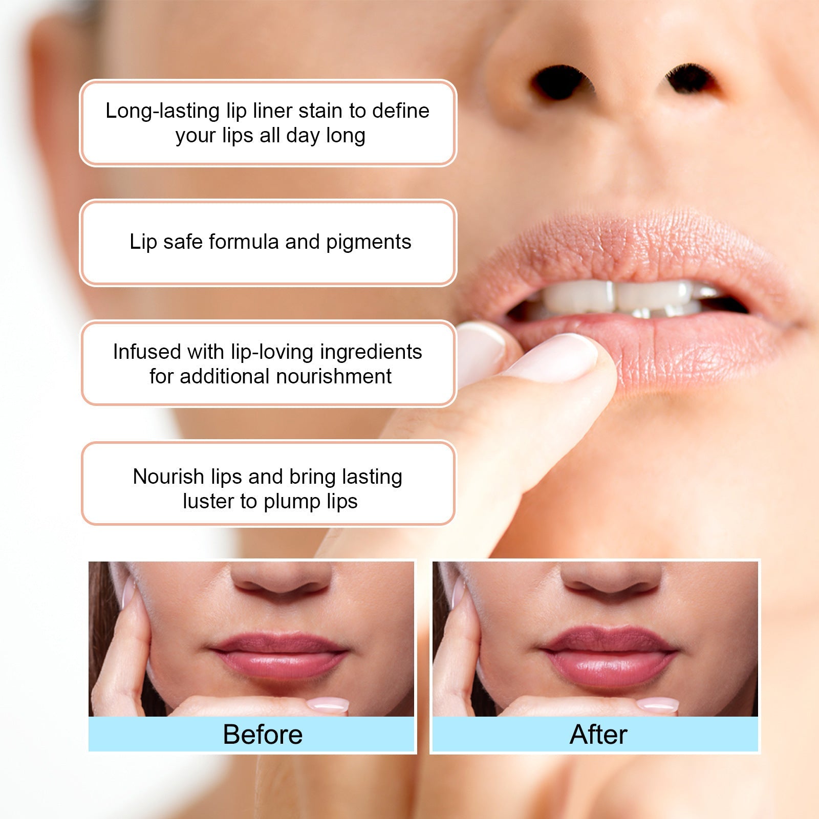 Stripping Lip Liner Outline Waterproof A&S Collection