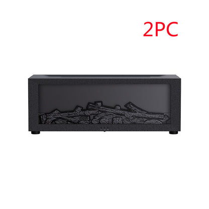 New Flame Aromatherapy Machine Colorful Essential Oil Diffuser Home Large Fog Volume Flame Humidifier 3D Flame Fireplace Machine A&S Collection