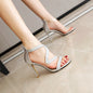 Strut in Style: Snake High Heel Sandals for Bold Women CJ