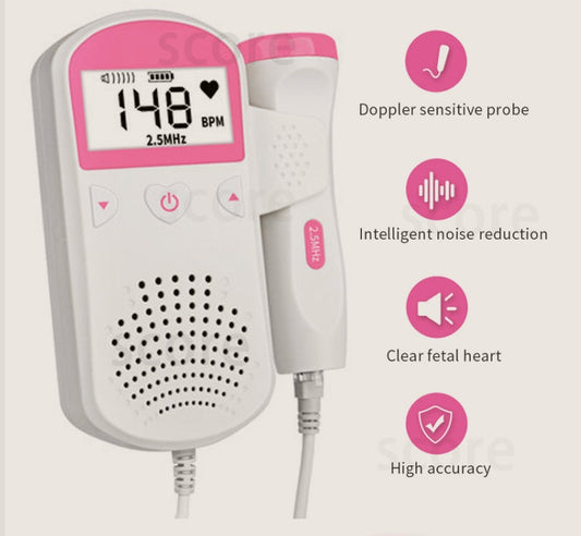 Fetal Heart Rate Monitor Home Pregnancy Baby Fetal Sound Heart Rate Detector A&S Collection