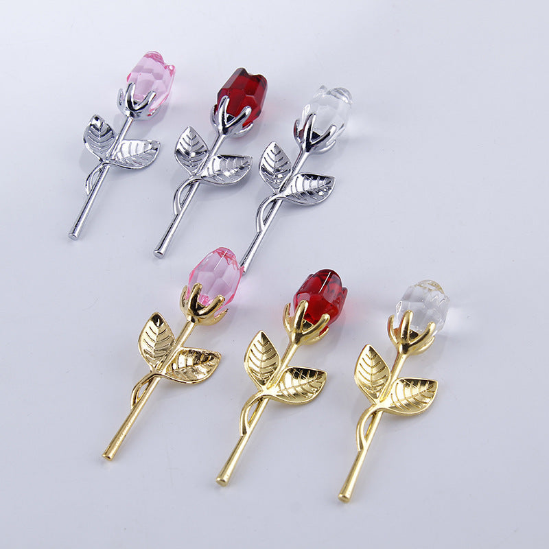 Mother's Day Creative Gift Crystal Rose Crafts Ornaments A&S Collection