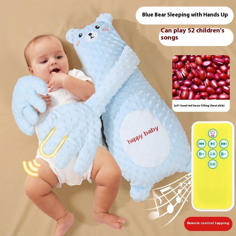 Infant Exhaust Pillow Hand Remote Controlled Soothing For Baby Sleep Cartoon Plush Toddler Comforting Hand A&S Collection