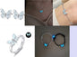 Glow-in-the-Dark Luminous Butterfly Jewelry Set: Stunning Blue Necklace and Bracelet Combo – Perfect Clavicle Chain Choker for Women’s Parties and Gifts" CJ