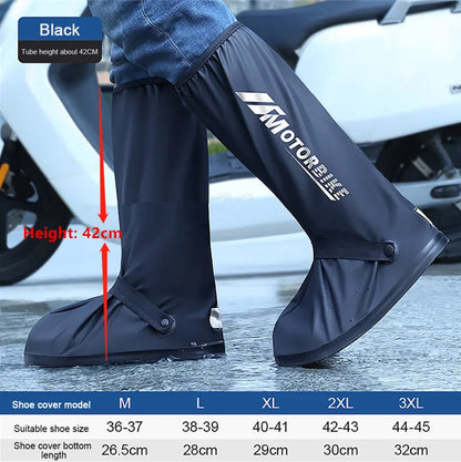 High Tube Rain Shoe Covers Hot Sell Creative Waterproof Reusable Motorcycle Cycling Bike Rain Boot Rainproof Shoes Cover A&S Collection