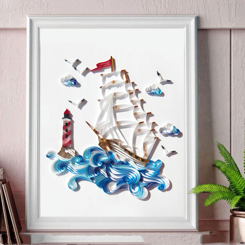 Quilted Paper Illustration Material Package Set Lobby Decoration Painting Slot A&S Collection