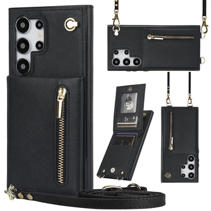 Card Crossbody Zipper Bracket Leather Phone Case A&S Collection
