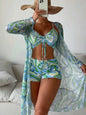 Trendy 3-Piece Bikini Set with Cardigan - Perfect for Summer Beach Style! CJ