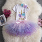 new children's wear unicorn girl skirt foreign trade cross-border birthday dress T-shirt casual skirt wholesale A&S Collection
