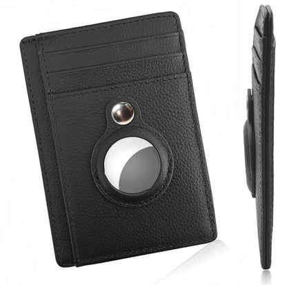 AirTag Wallet Anti Theft Bullet Card Bag Multi-functional Rfid Card Holder Men's Leather Slim Wallets For Airtag Air Tag A&S Collection