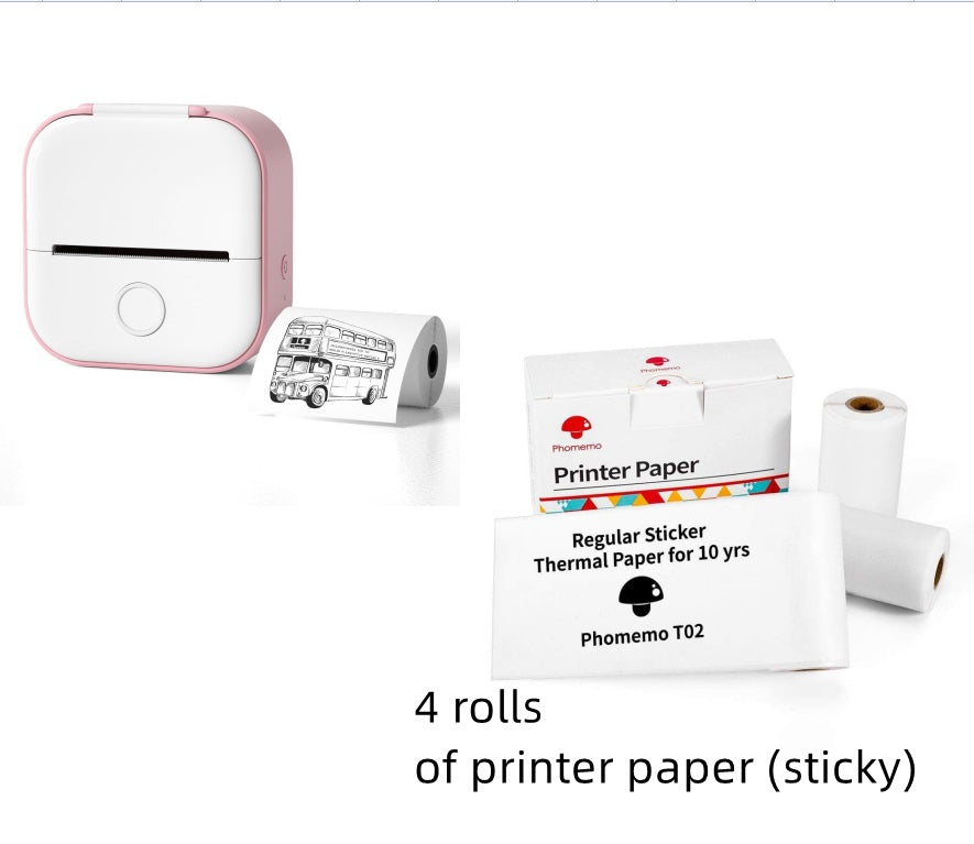 Portable Mini Thermal Label Printer: Home Photo Printer and Student Study Aid with Bluetooth Compatibility – Ideal for Price Tags and Error Correction A&S Collection