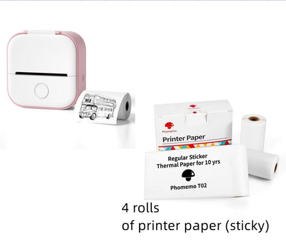 Portable Mini Thermal Label Printer: Home Photo Printer and Student Study Aid with Bluetooth Compatibility – Ideal for Price Tags and Error Correction A&S Collection