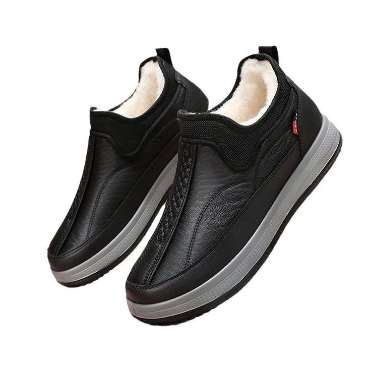Winter Warm Fleece Snow Boots Round-toed Platform Ankle Boot Fashion Simple Non-slip Flat Cotton Shoes Men A&S Collection
