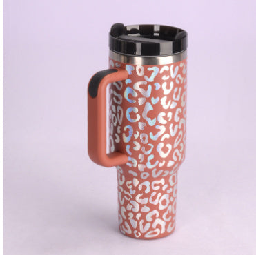 40 Oz Tumbler With Handle Straw Insulated, Stainless Steel Spill Proof Vacuum Coffee Cup Tumbler With Lid Tapered Mug Gifts For Valentine Lover Suitable For Car Gym Office Travel A&S Collection