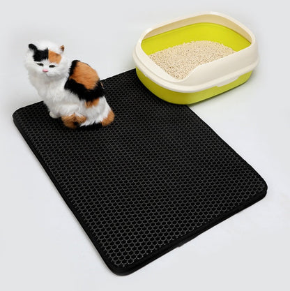 Pet Cat Litter Mat Pet Supplies EVA Double Cat Litter Mat CJ