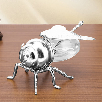 Bee Shaped Honey Jar with Spoon: Versatile Novelty Container for Condiments and Oil – Perfect for Kitchen, Festive Parties, and Everyday Use A&S Collection