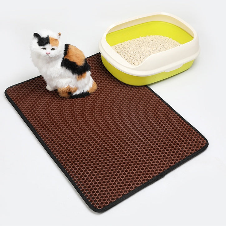 Pet Cat Litter Mat Pet Supplies EVA Double Cat Litter Mat CJ