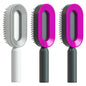 Self Cleaning Hair Brush For Women One-key Cleaning Hair Loss Airbag Massage Scalp Comb Anti-Static Hairbrush CJ