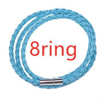 Personalized Mens Braided Genuine Leather Bracelet Stainless Steel Custom Beads Name Charm Bracelet For Men With Family Names A&S Collection