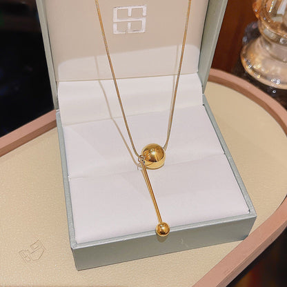 Fashion Titanium Steel Necklace - Light Luxury Design with Advanced Sense for Unique Style CJ